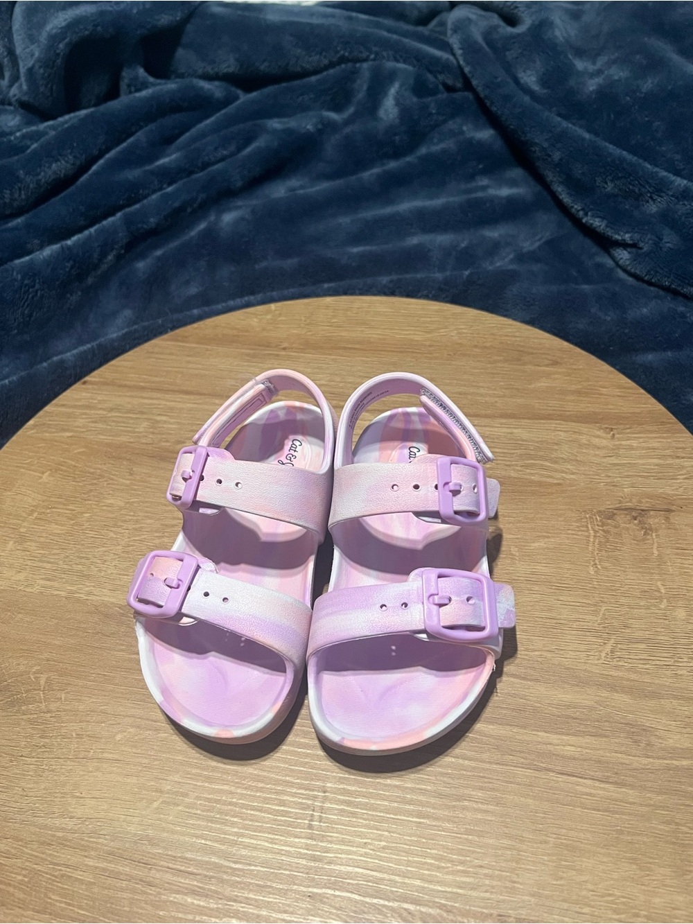 Cat & Jack Girls Lavender Pink Adjustable Buckle Sandals